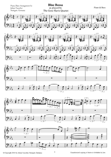 Blue bossa sheet music pdf printable